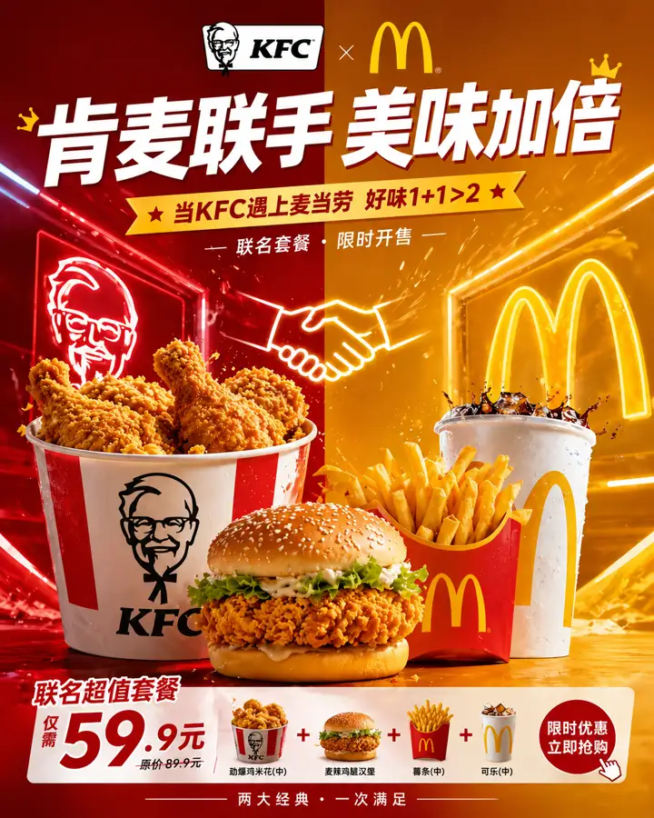 轻食联名海报